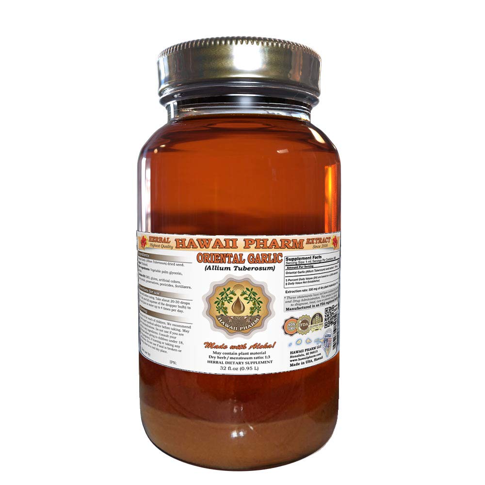 Oriental Garlic (Allium Tuberosum) Tincture - 32 oz Dried Seed Liquid Extract | Herbal Supplement for Immune Support & Digestive Health | Perfect for Cooking, Tea Blends & Natural Remedies