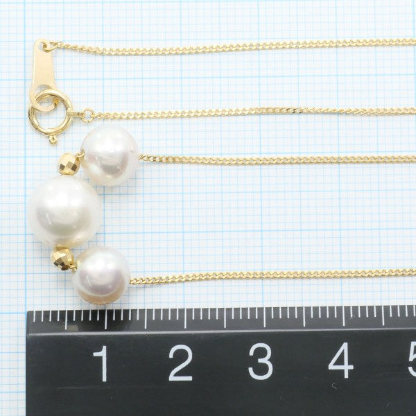 18K Yellow Gold Pearl Necklace for Women - Elegant Bridal Jewelry, Gift for Anniversary & Valentine's Day - Perfect for Weddings, Parties & Special Occasions