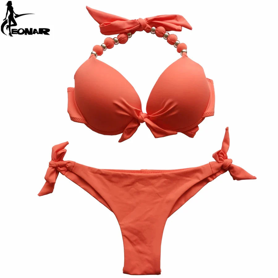 EONAR Push Up Bikini Set for Women - Sexy Brazilian Cut Bandage Swimwear with High Waist Bottom | Perfect for Beach, Pool Party & Summer Vacation