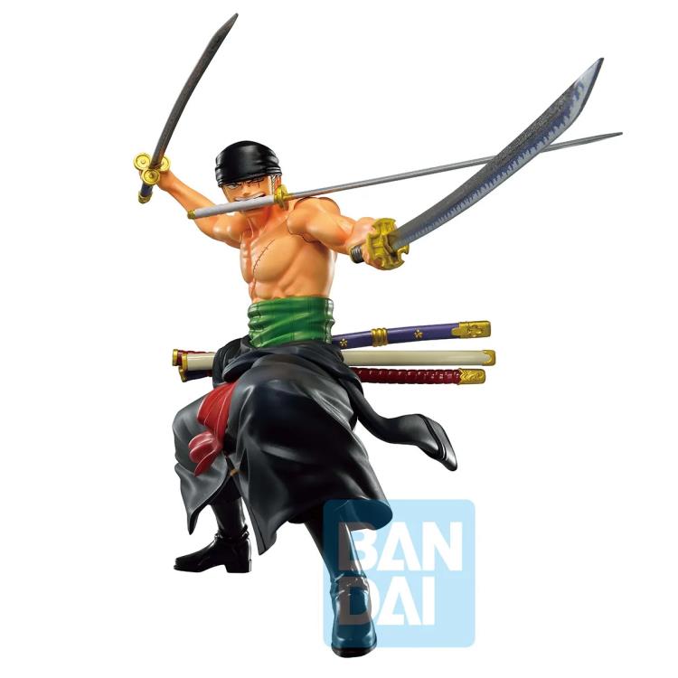 Bandai Ichibansho One Piece Roronoa Zoro Anime Figure - Signs of the High King Collectible Statue for Anime Fans & Home Decor
