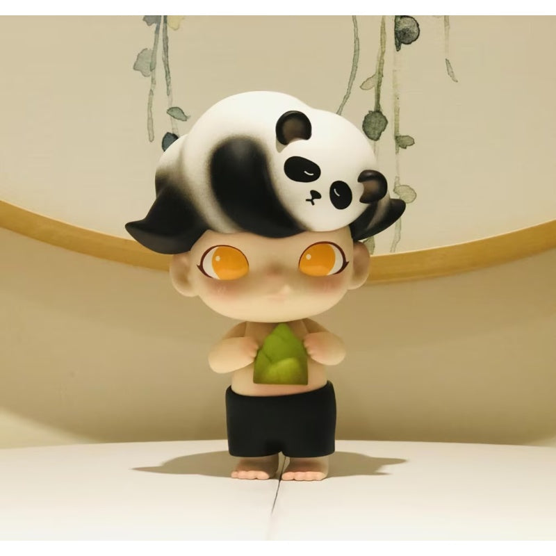 DIMOO Limited Edition Panda Figure with Bamboo Shoots - Cute Collectible Toy for Home Decor, Office Display & Gift for Anime Fans