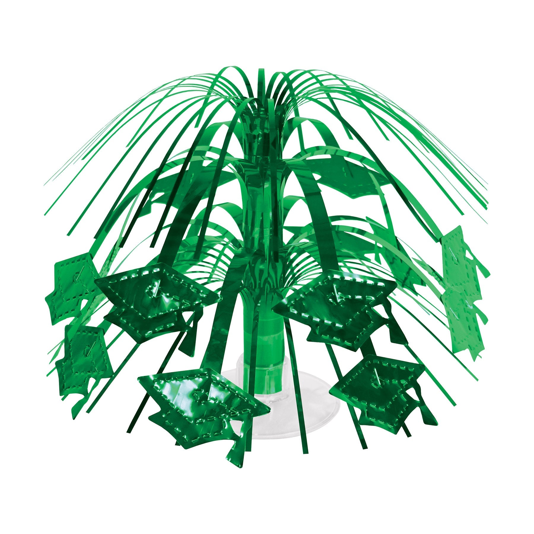 12 Pack Green Graduation Cap Mini Cascade Centerpieces - Perfect for Graduation Party Decorations, Table Centerpieces, and Photo Booth Props