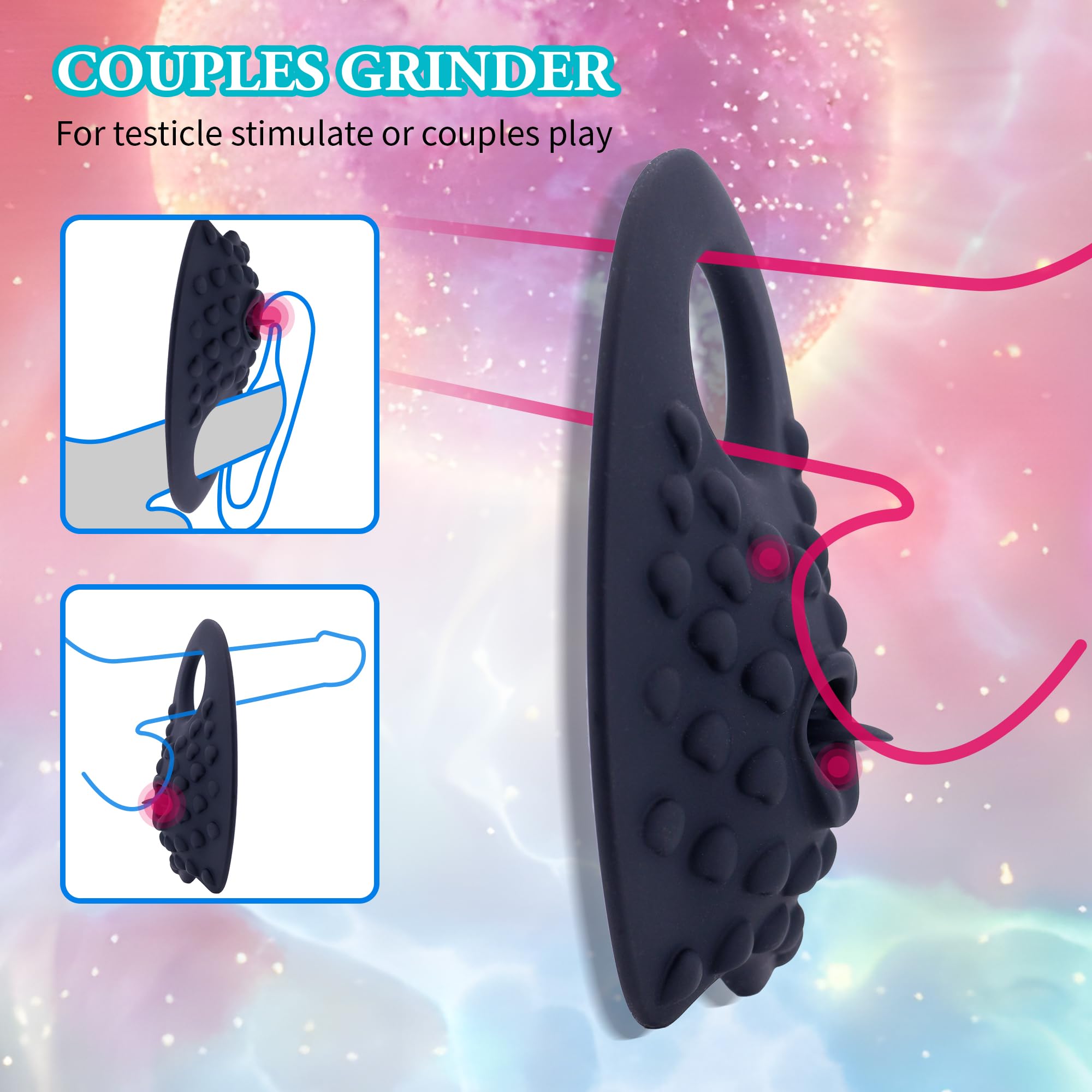 10 Speed Remote Control Clitoral Vibrator & Silicone Cock Ring - Dual Stimulation Sex Toy for Men, Women & Couples - Enhance Intimacy & Pleasure in Bedroom & Long Distance Play