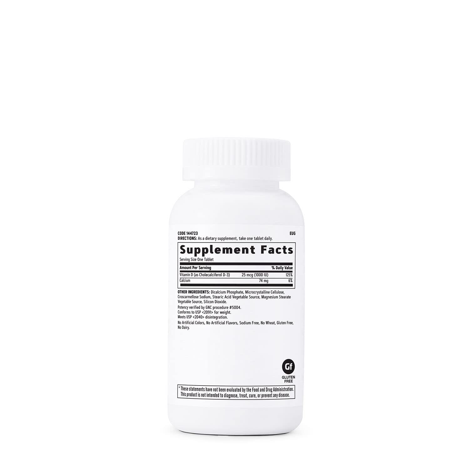 GNC Vitamin D-3 25mcg (1000 IU) - 180 Tablets for Strong Bones & Teeth Support - Immune System Booster - Daily Supplement for Adults & Seniors - Perfect for Home, Office, or Travel Use