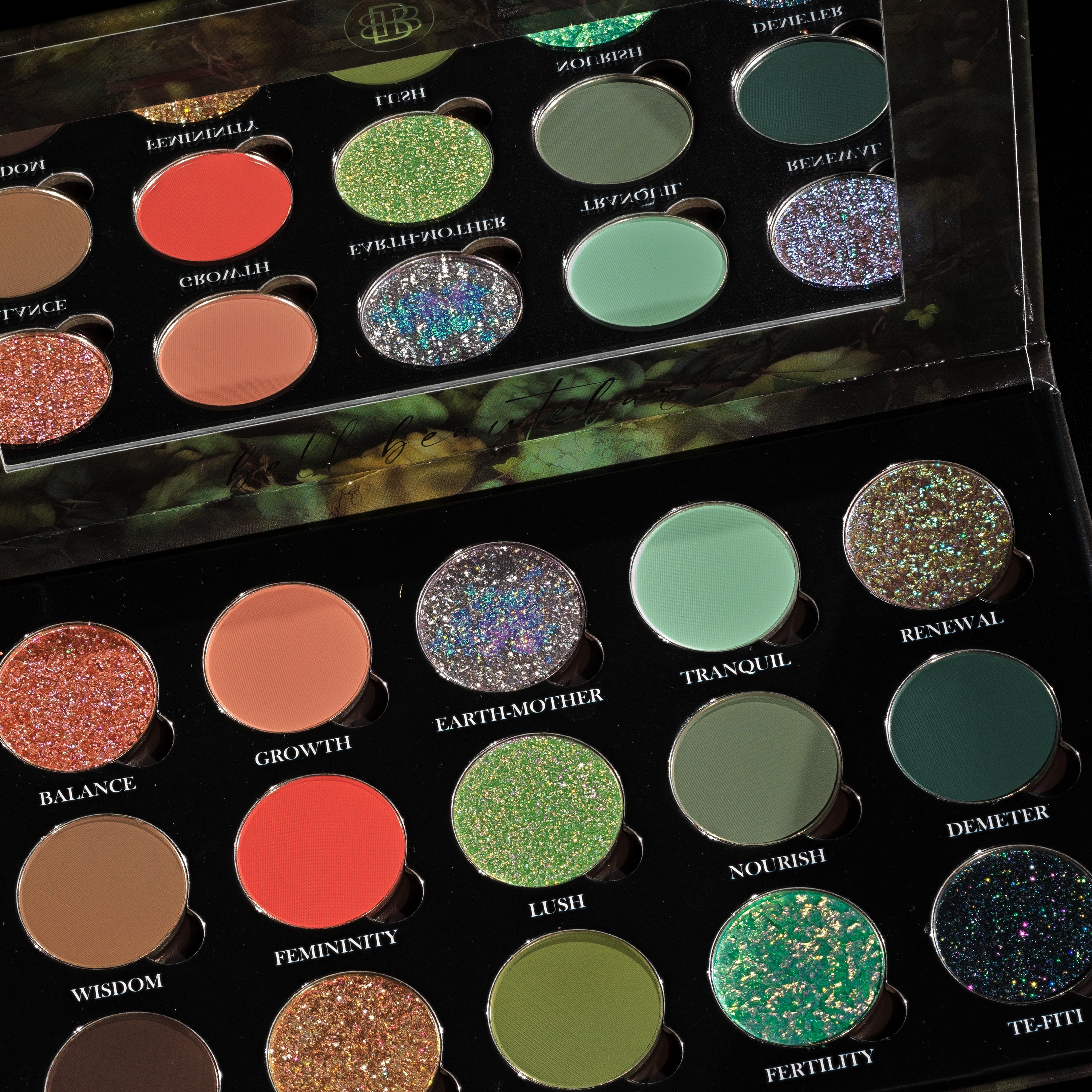 Green Goddess Eyeshadow Palette - Vegan, Cruelty-Free Makeup Palette with 12 Highly Pigmented Shades for Day & Night Looks | Perfect for Parties, Weddings & Everyday Glam