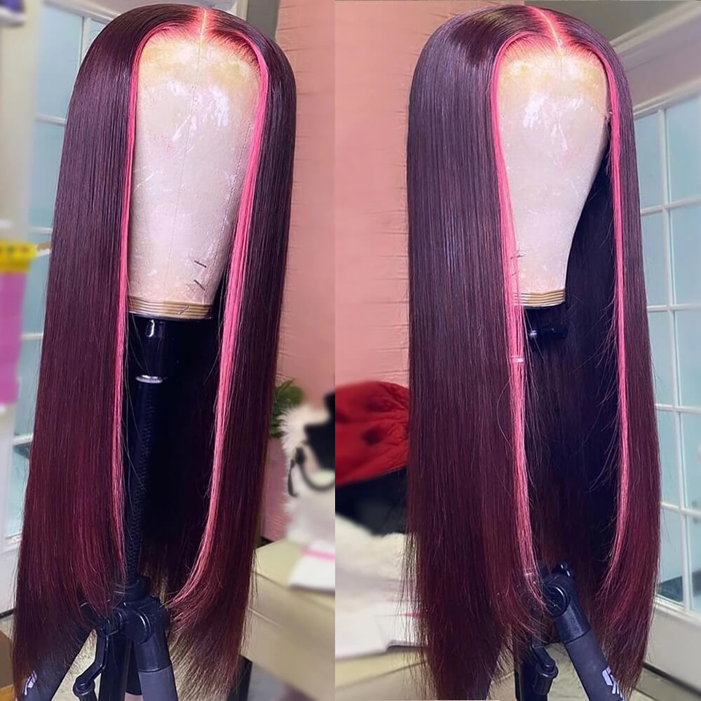 Skunk Stripe Wig Collection | eullair Must Have Gorgeous Colored Highlight Lace Frontal Wig for Women - Perfect for Cosplay, Parties & Fashion Styling
