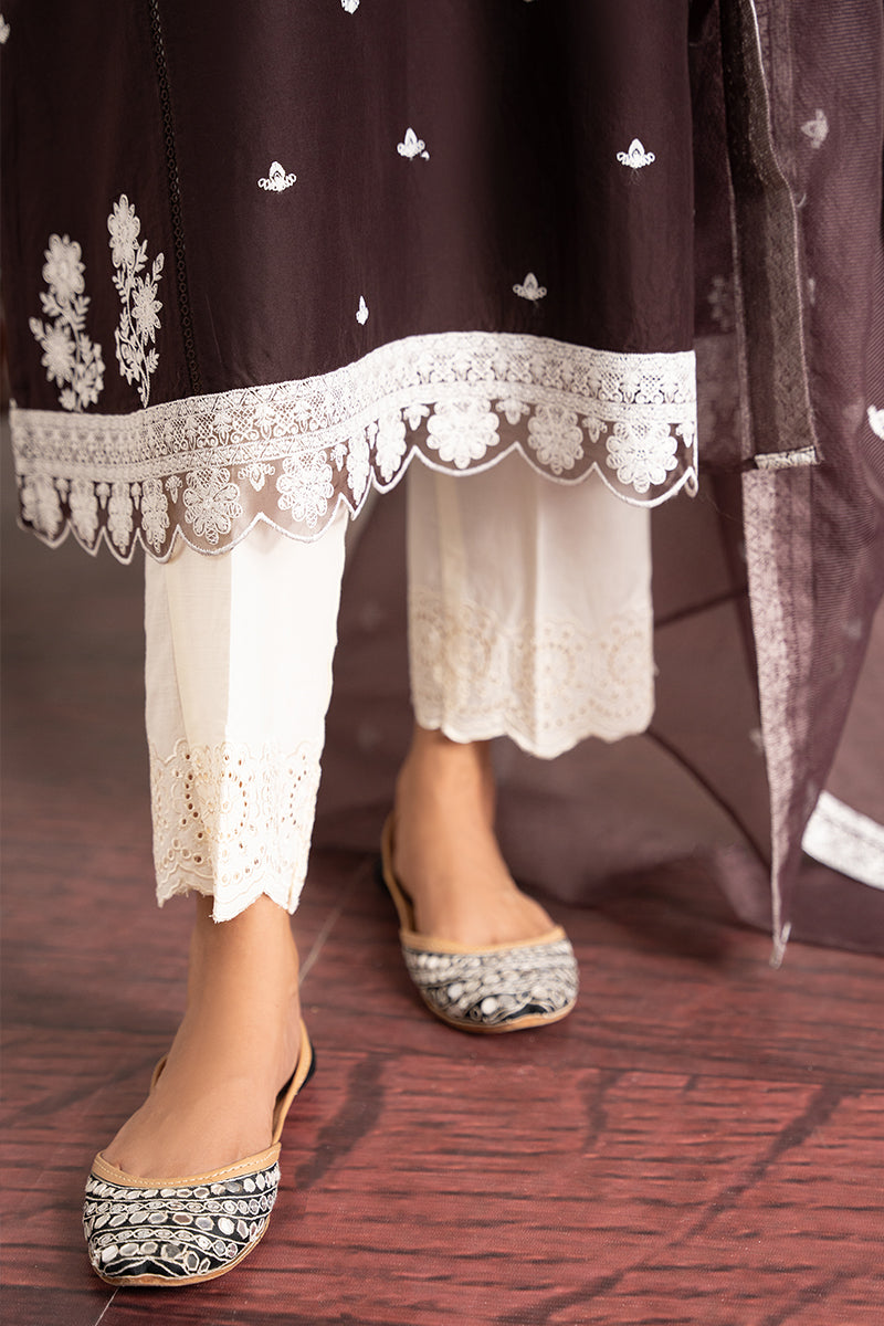 Brown Ochre 2-Piece Set (Shirt & Dupatta) - Elegant Ethnic Outfit for Women | Perfect for Festivals, Weddings & Special Occasions
