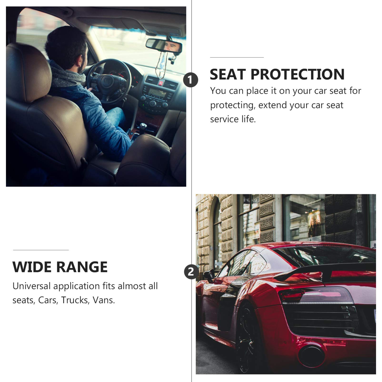FAVOMOTO 2-Pack Premium Car Seat Protectors - Waterproof & Non-Slip Auto Seat Covers for Cars, SUVs, Trucks - Universal Fit Front Seat Protector for Pets, Kids, Spills (Black) - Perfect for Road Trips, Family Travel & Daily Commute
