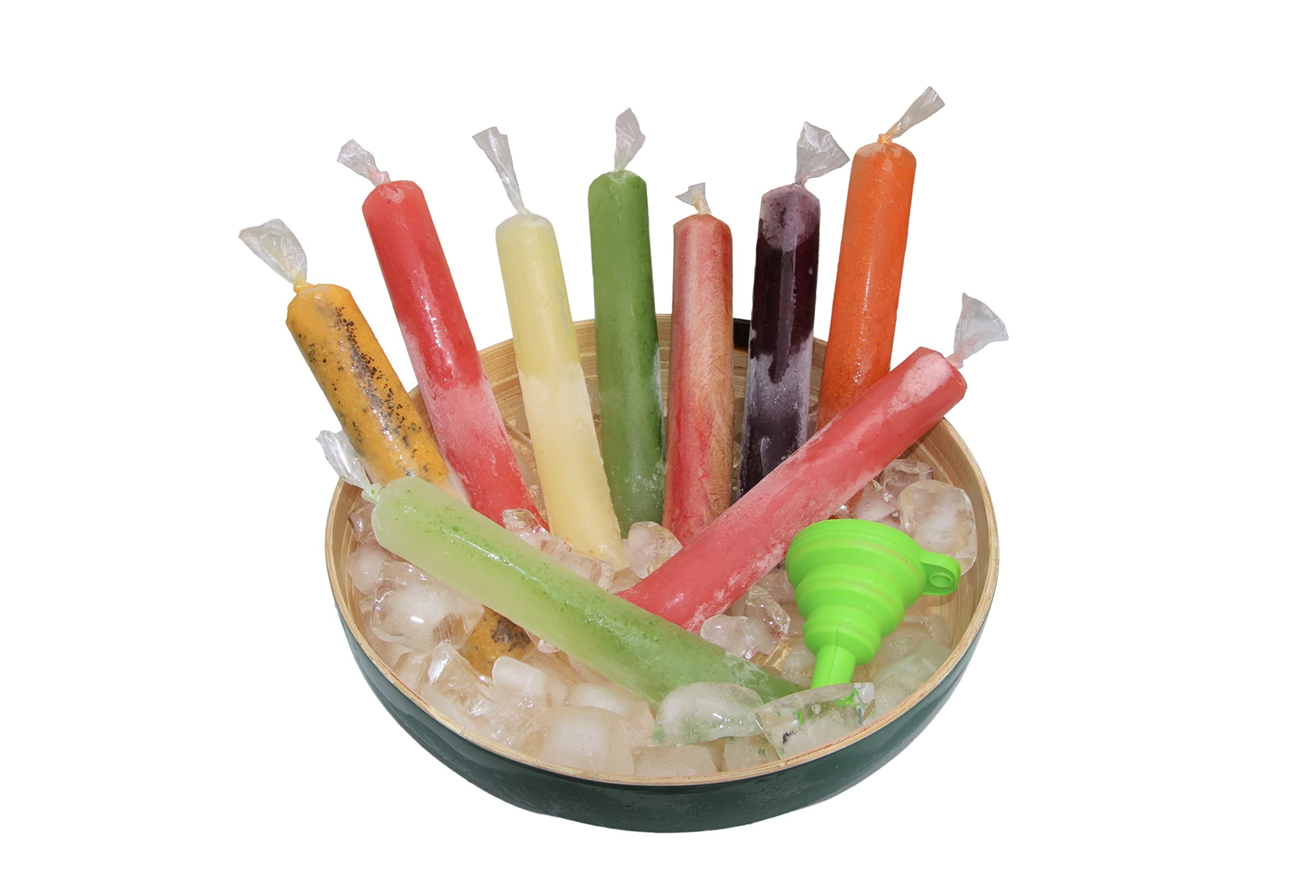 200 Pack Popsicle Bags for Ice Pops, Frozen Treats, Yogurt & Fruit Candy | 2 x 12 Inches Reusable Freezer Bags with Funnel | Perfect for Homemade Ice Pops, DIY Frozen Snacks & Summer Treats