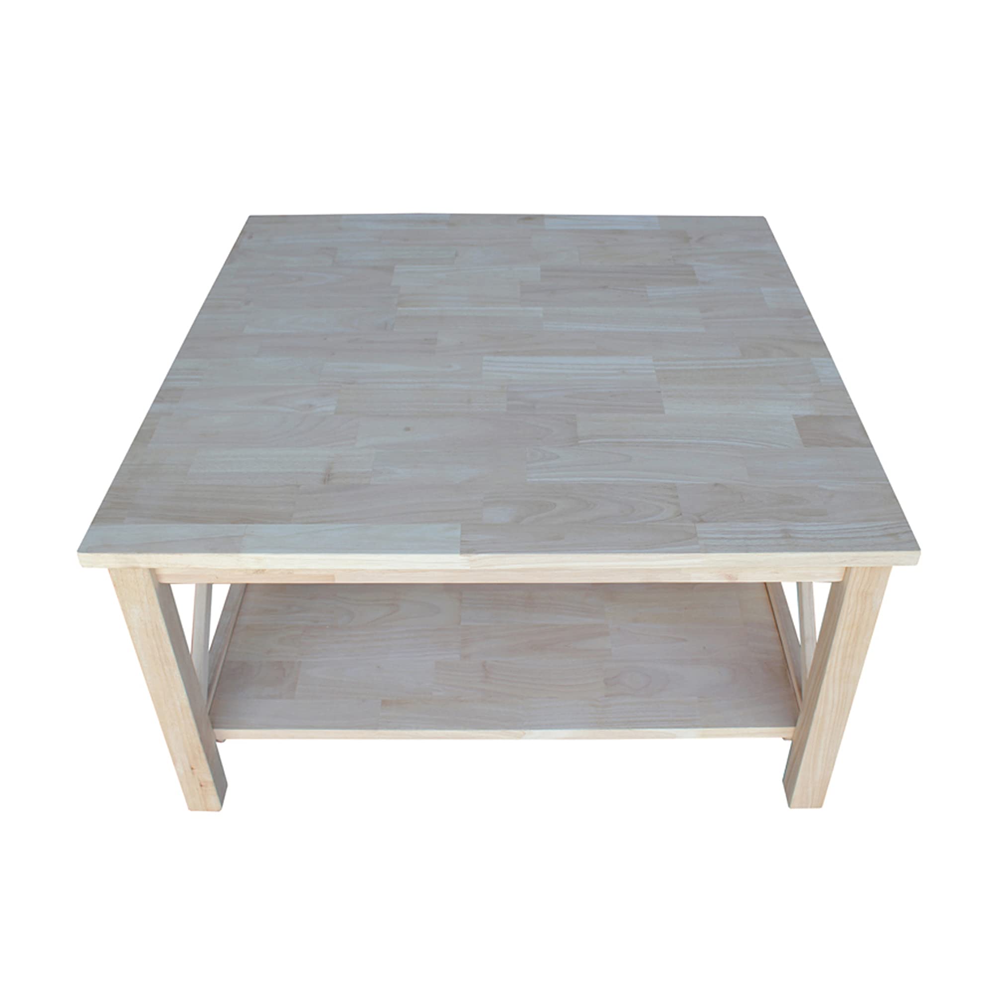 International Concepts Hampton Coffee Table - Brown Wooden Living Room Table for Home Decor, Perfect for Living Room, Lounge, and Office Use