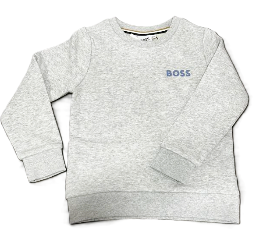 HUGO BOSS Mini Me Sweatshirt for Kids (Size 4-12A) - Soft Cotton Pullover Hoodie for Boys & Girls - Perfect for School, Playdates & Family Outings