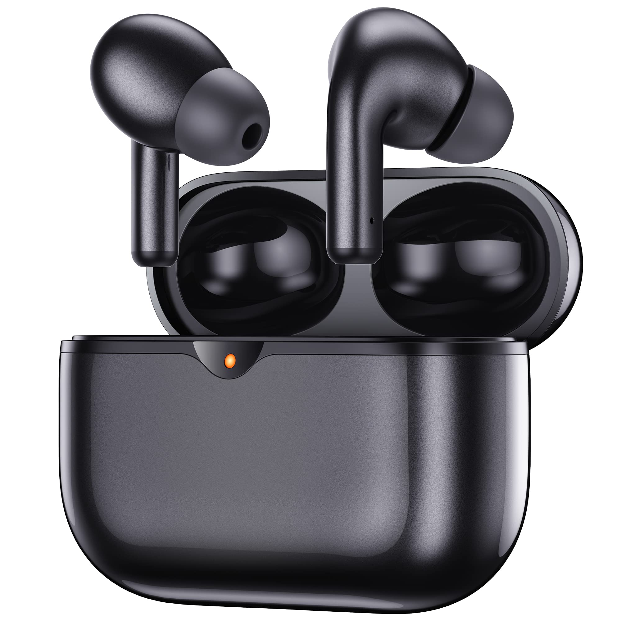 SOUCON ORYTO Wireless Earbuds Bluetooth 5.0 - 35Hrs Playtime, Hi-Fi Stereo Sound, Touch Control, Built-in Mic - Black | Perfect for Gym, Running, Travel & Work Calls