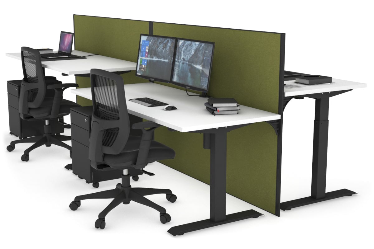 Height Adjustable 4-Person Workbench - 1600L x 700W Heavy Duty Workstation for Office, Workshop & Garage - Perfect for Team Projects, DIY & Industrial Work