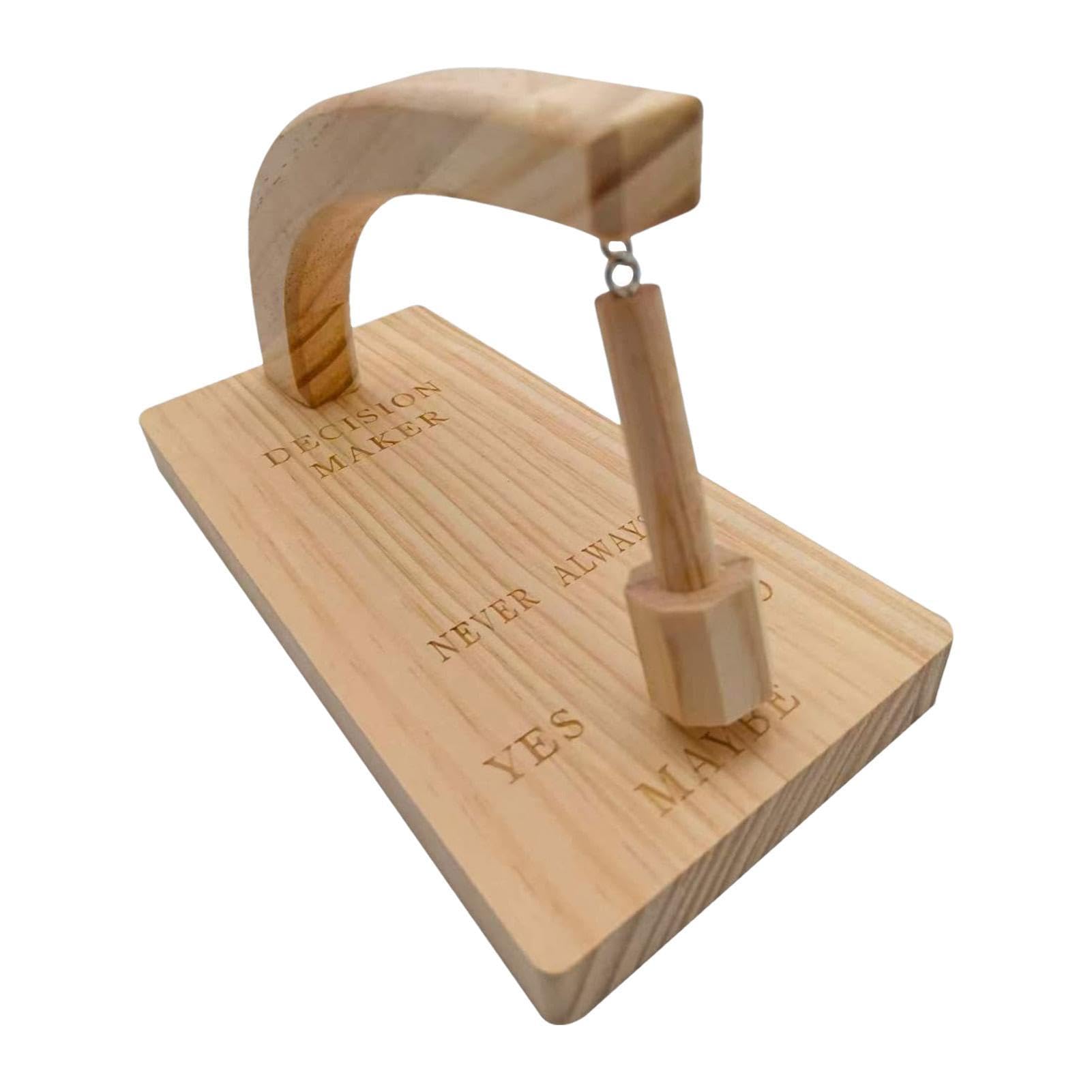 Magnetic Decision Maker Toy - Wooden Swing Pendulum for Indecisive Moments | Fun & Stress-Relief Gift for Office, Home, or Party Games