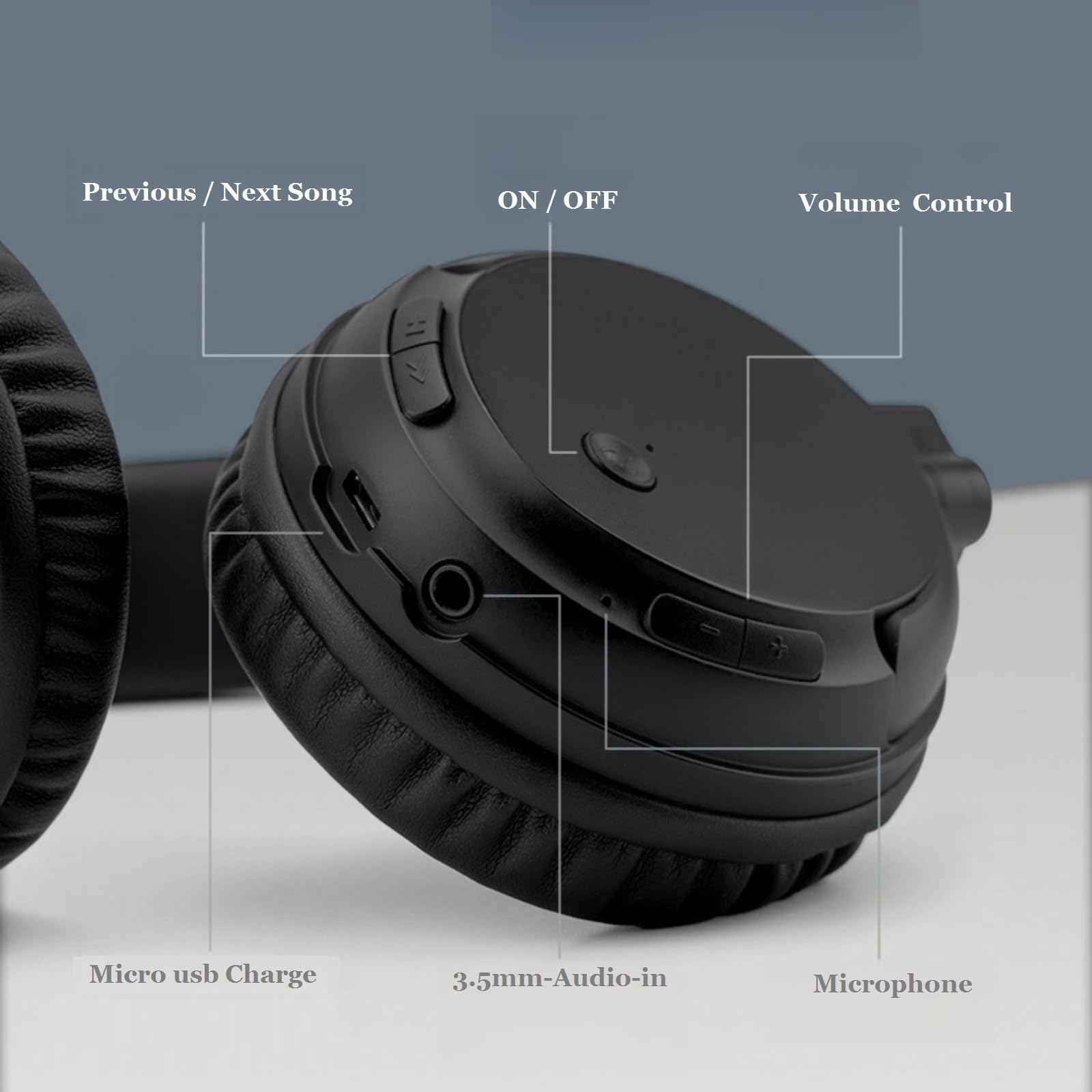 Premium HiFi Stereo Wireless Bluetooth Headphones with FM Radio - Over-Ear Noise Cancelling Headset for Adults & Seniors, Deep Bass Lightweight Design for Phone, PC, TV - Perfect for Home Entertainment, Travel & Relaxation