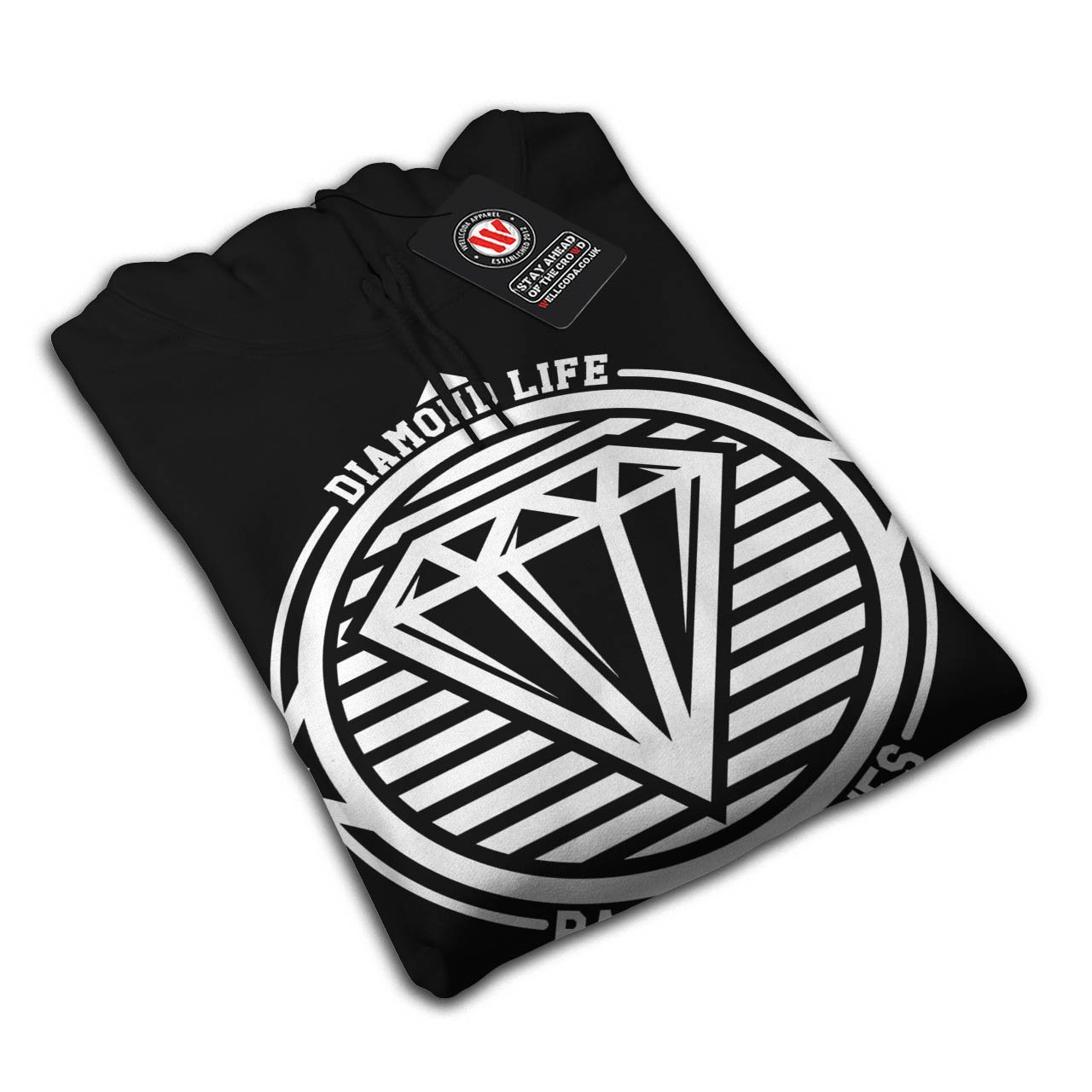 Wellcoda Diamond Life Club Men's Hoodie - Premium Rags Hooded Sweatshirt for Streetwear & Casual Style | Perfect for Urban Fashion, Gym Wear & Everyday Comfort
