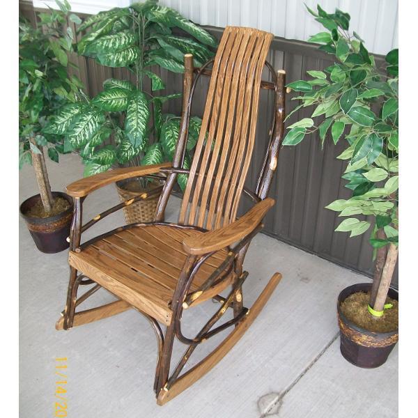 Premium A L Furniture Hickory Rocking Chair - Solid Wood Handcrafted Rocker for Living Room, Nursery & Porch - Comfortable Traditional Rocking Chair for Relaxation & Nursing