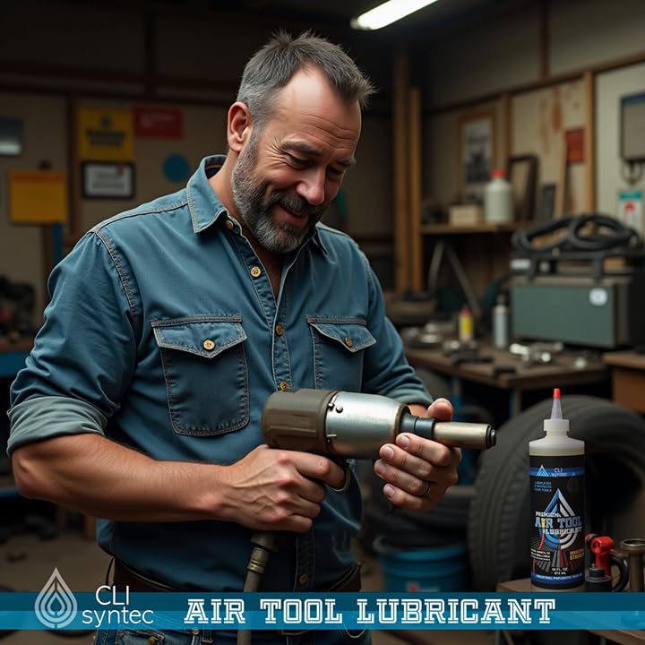 Premium Air Tool Lubricant - 4 FL. OZ. Industrial Pneumatic Tool Oil for Air Compressors, Nail Guns & Power Tools - Extends Tool Life & Prevents Rust