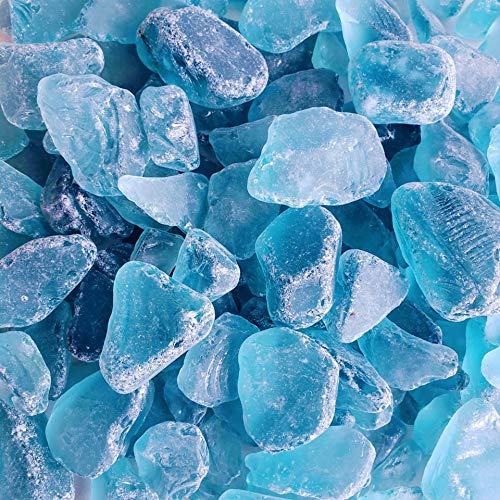 Sea Glass Chunks - Frosted Turquoise