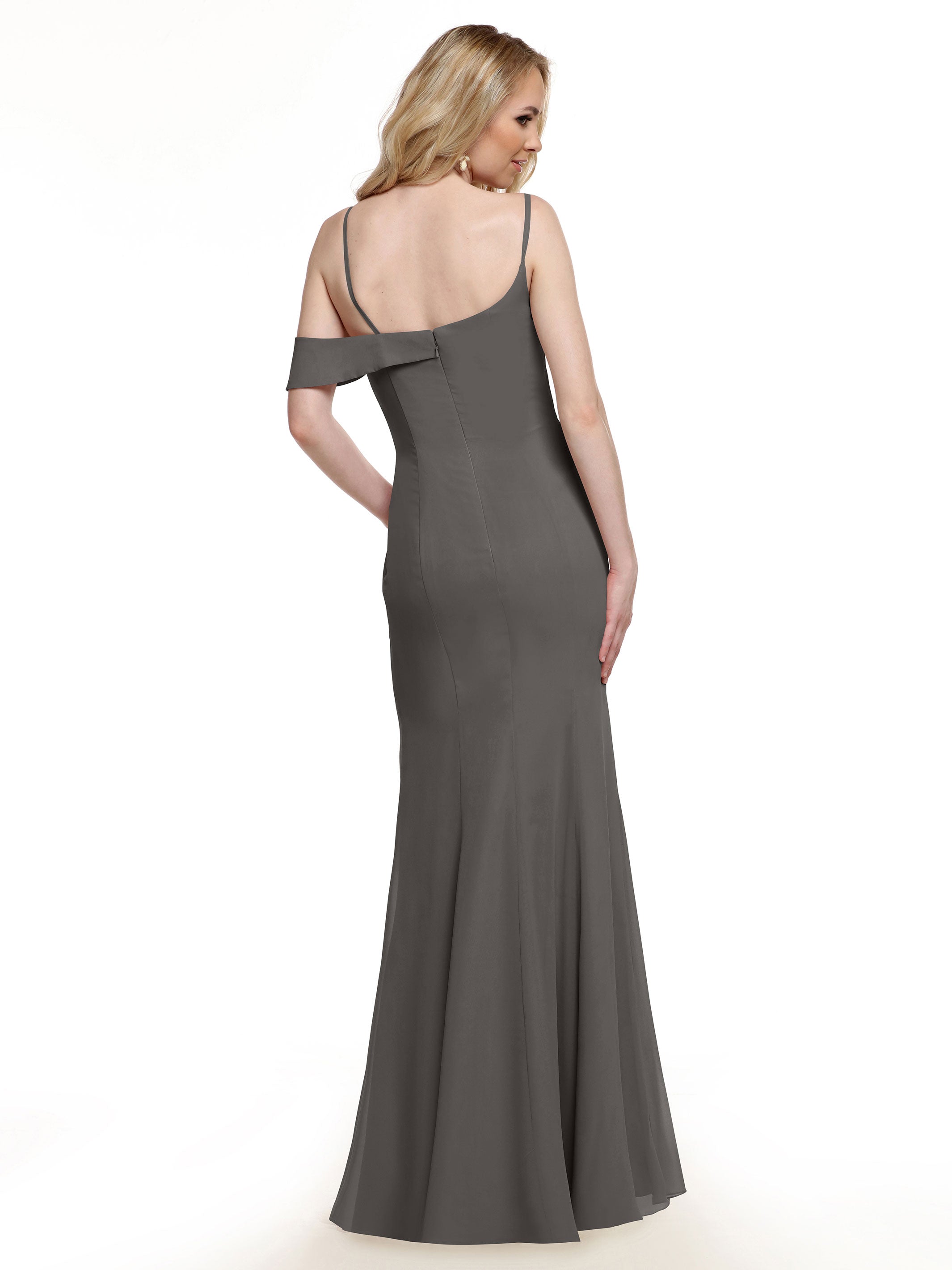 Elegant One Shoulder Chiffon Bridesmaid Dress 80153 - Fit & Flare Style for Weddings, Prom, Formal Events - Plus Size Available