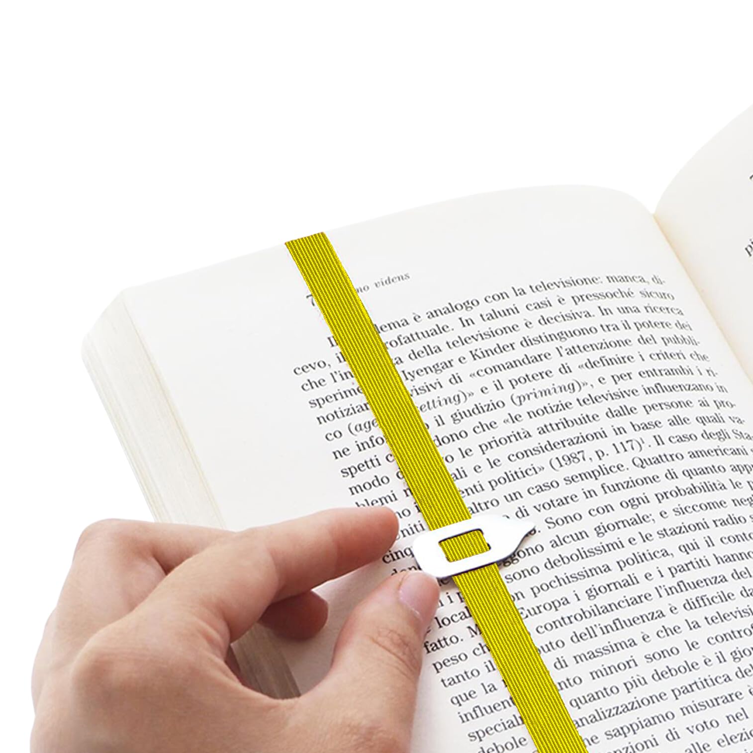 Elastic Bookmark for Men & Women - Unique Reading Gift for Book Lovers, Graduation, Birthday, Teacher Appreciation - Yellow Lastword Design - Perfect for Novels, Journals & Bible Study