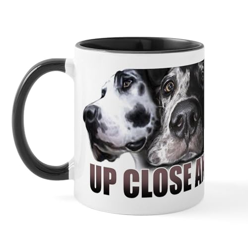 White/Black Inside - Great Dane Up Close Not RED Mug