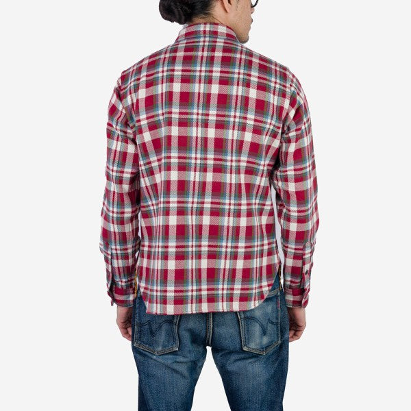 Iron Heart IHSH-371 Ultra Heavy Flannel Work Shirt - Red Crazy Check Plaid for Men | Durable Outdoor & Workshop Shirt for Cold Weather Workwear
