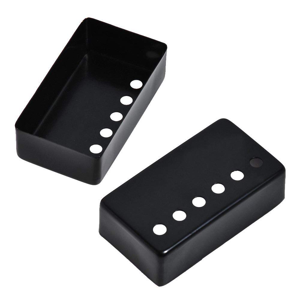 Fesjoy 2-Pack Humbucker Guitar Pickup Covers - 50mm & 52mm Pole Spacing Metal LP Style for Electric Guitar (Neck Position) - Perfect for Rock, Blues & Metal Music Performances