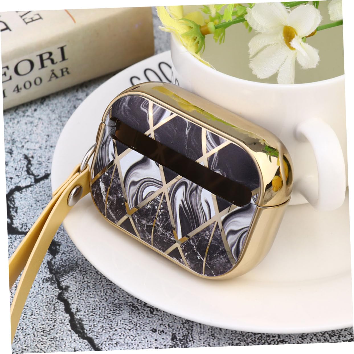 Jojofuny Protective Headset Case - Anti-Fall Electroplated Cover for Earphones & Charging Case | Travel, Gym & Daily Storage Solution