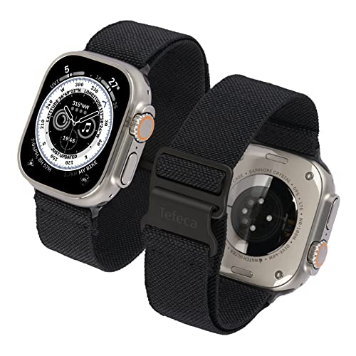 Adjustable Hook Buckle Stretchy Elastic Watch Band for Apple Watch & Apple Watch Ultra - Comfortable Sport Replacement Strap for Running, Swimming & Daily Wear