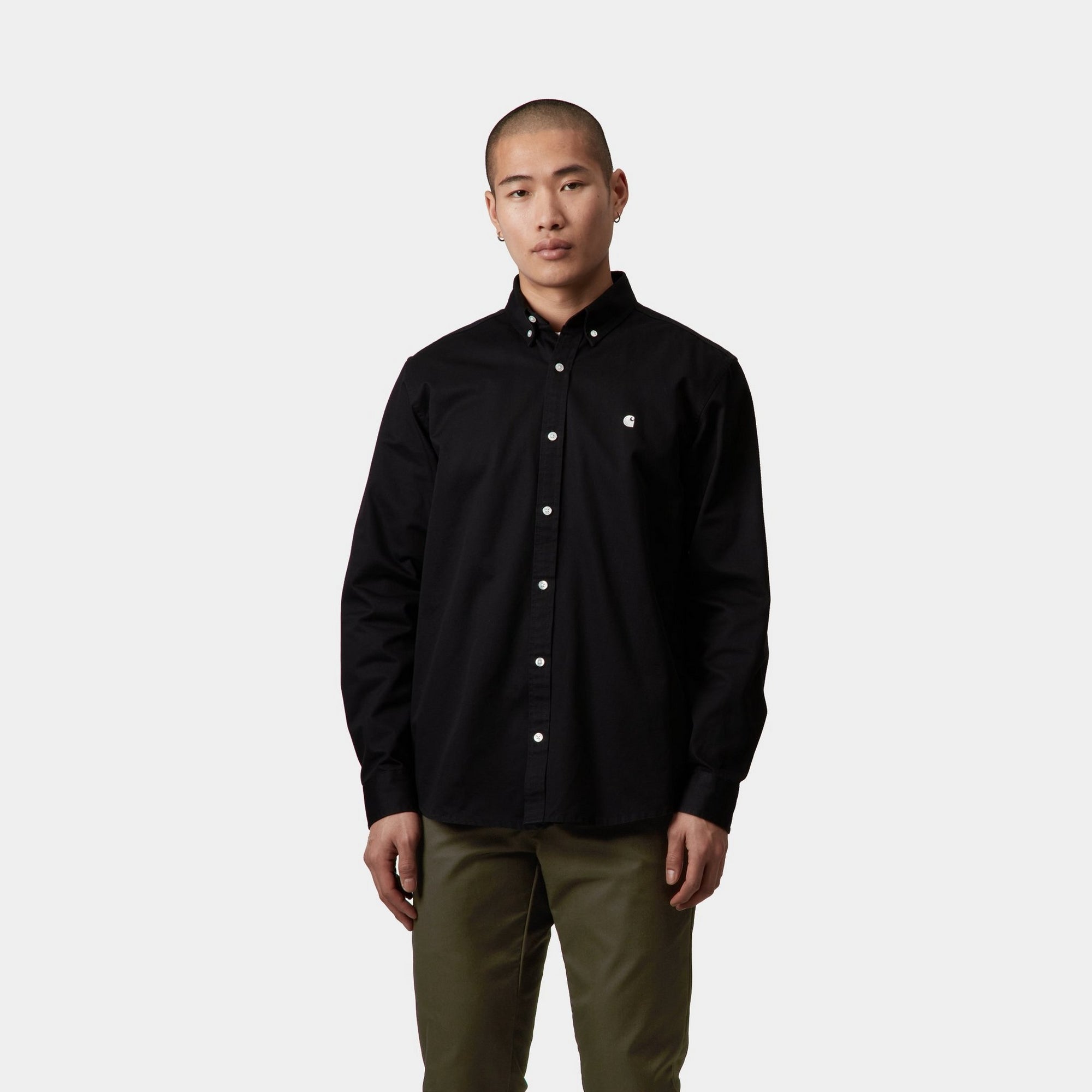 Madison Shirt for Men & Women - Classic Black & White Cotton Button Down Shirt | Perfect for Office, Casual Wear & Date Nights