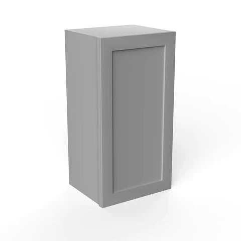 30 Inch Wall Cabinet - 15W x 30H x 12D Grey Shaker Style RTA Kitchen Storage | Perfect for Small Kitchens, Bathrooms & Laundry Rooms