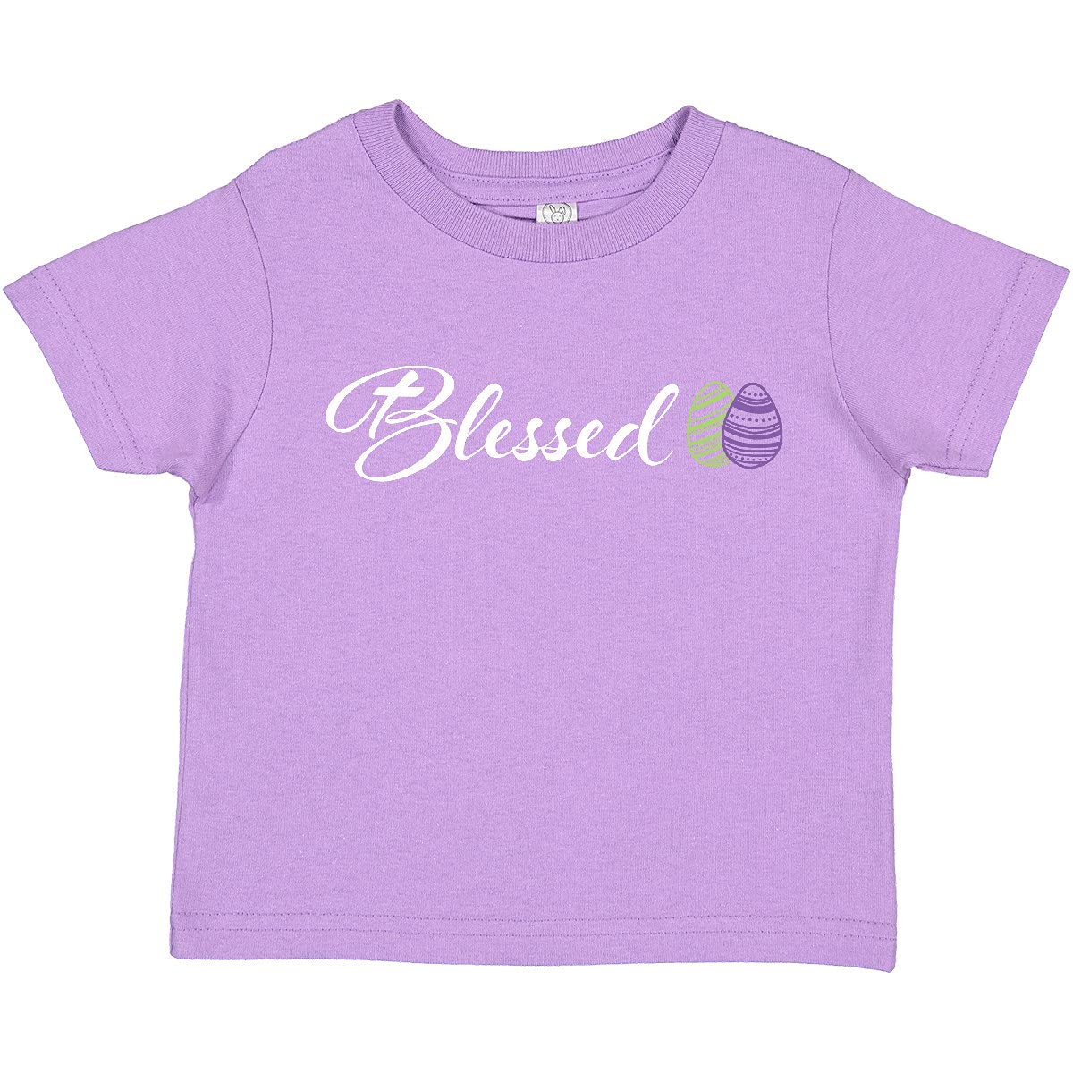 Easter Blessed Toddler T-Shirt with Green & Purple Eggs - Holiday Outfit