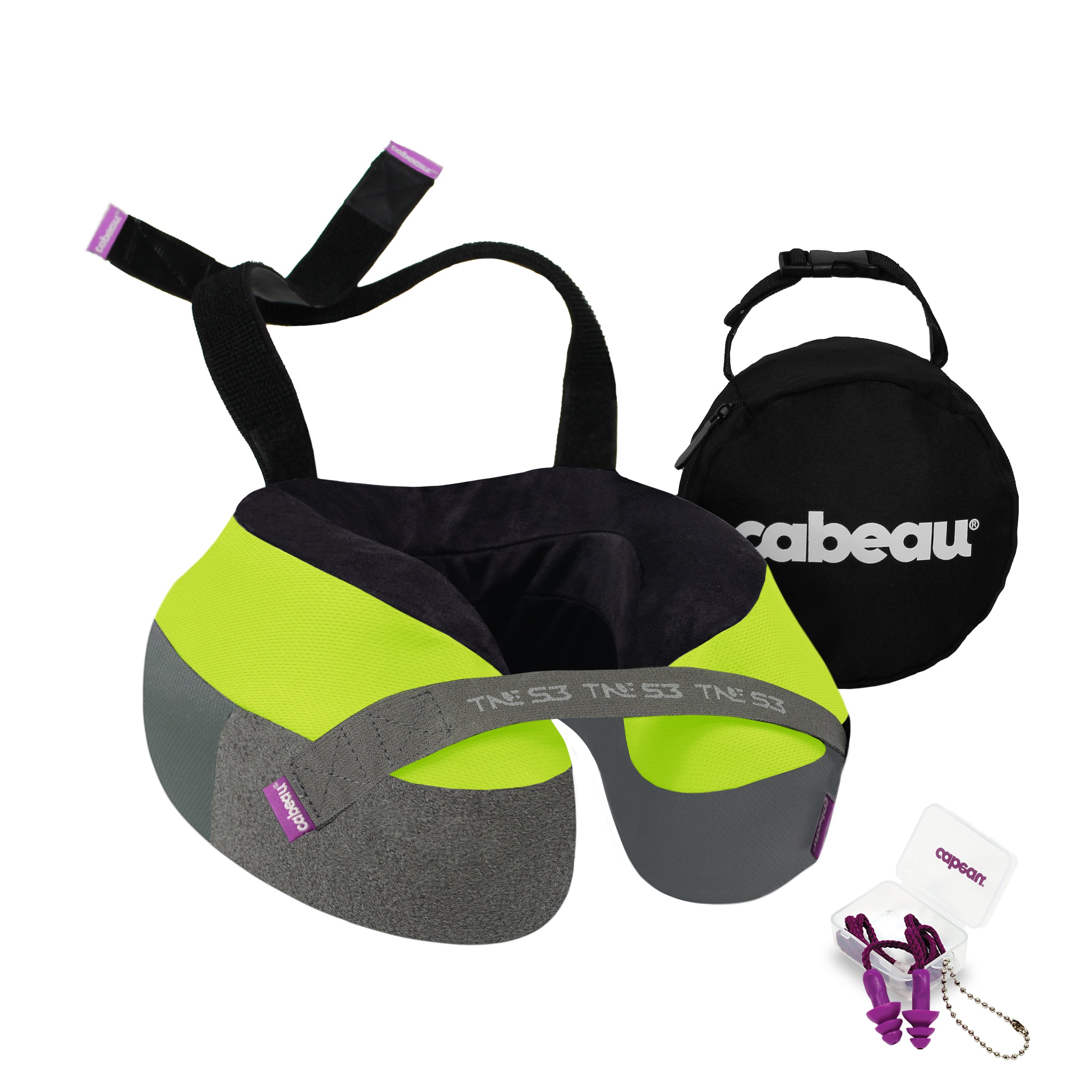 CABEAU The Neck's Evolution S3 (TNE) Travel Pillow for Airplane, Car & Office - Ergonomic Neck Support for Long Flights, Road Trips & Work Comfort