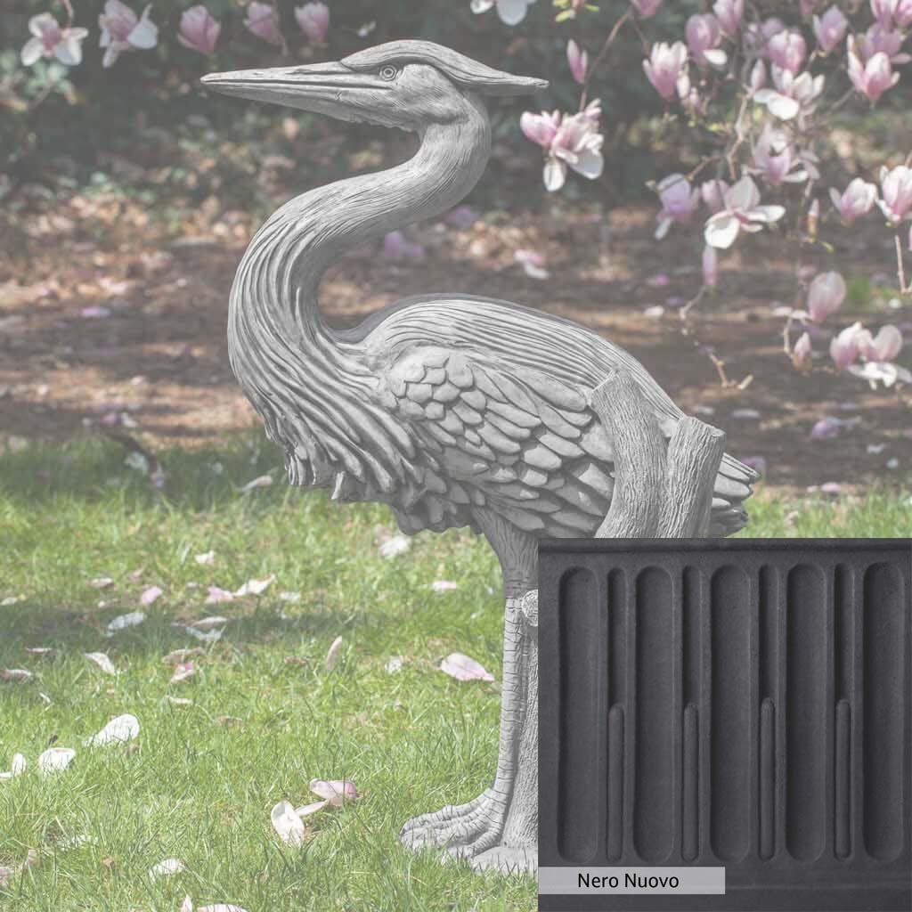 Campania International Heron Statue - Elegant Outdoor Garden Decor for Patio, Yard, and Poolside Landscaping