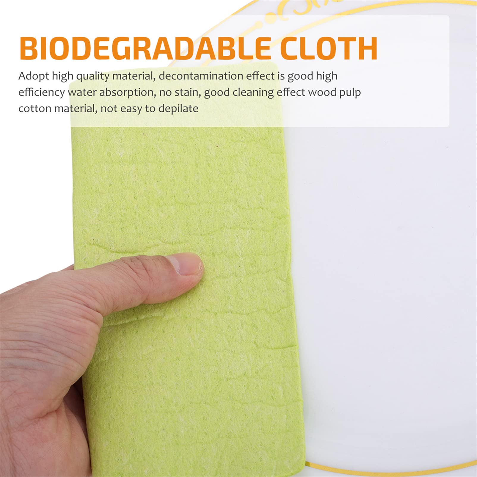 Hemoton 3-Pack Reusable Cotton Dish Cloths - Super Absorbent Kitchen Towels, Cleaning Rags & Washcloths for Dishes, Bathroom, Dusting & Household Cleaning | Eco-Friendly Wood Pulp Cotton Towels for Daily Use