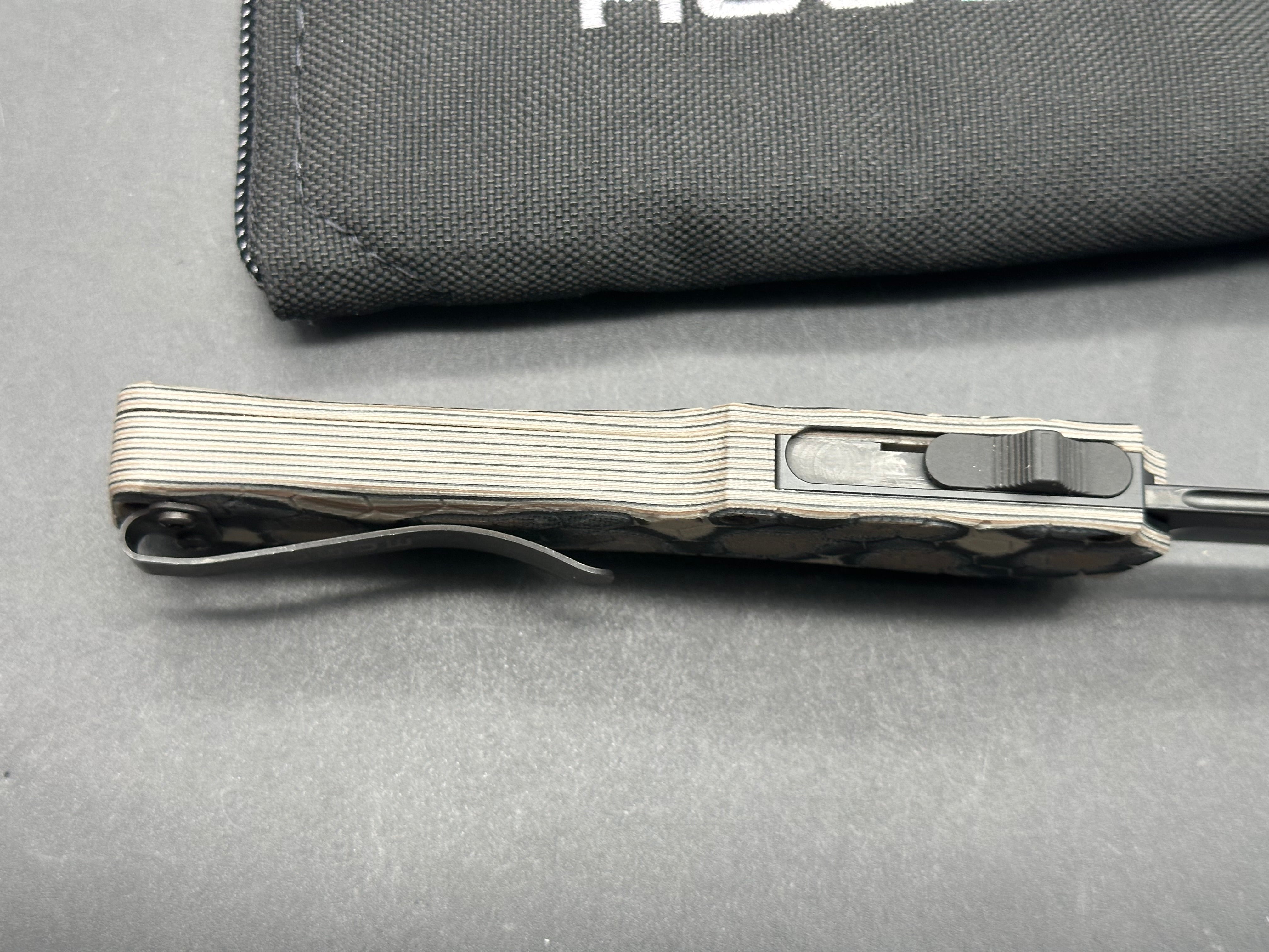 Hogue Knives Compound Tanto OTF Automatic Knife - Dark Earth G-Mascus Handle - 3.5