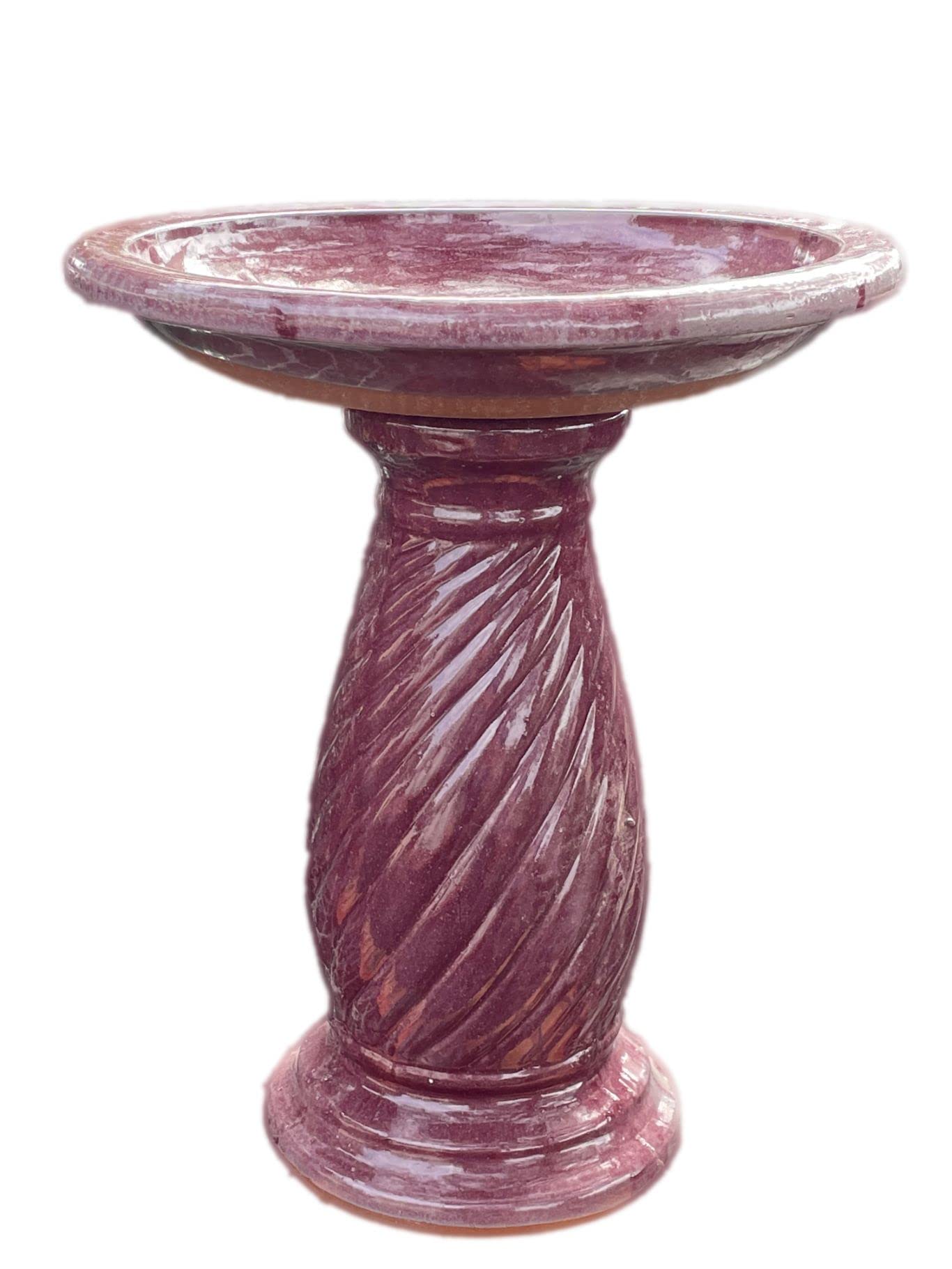 Elegant Small Purple Bird Bath - 12