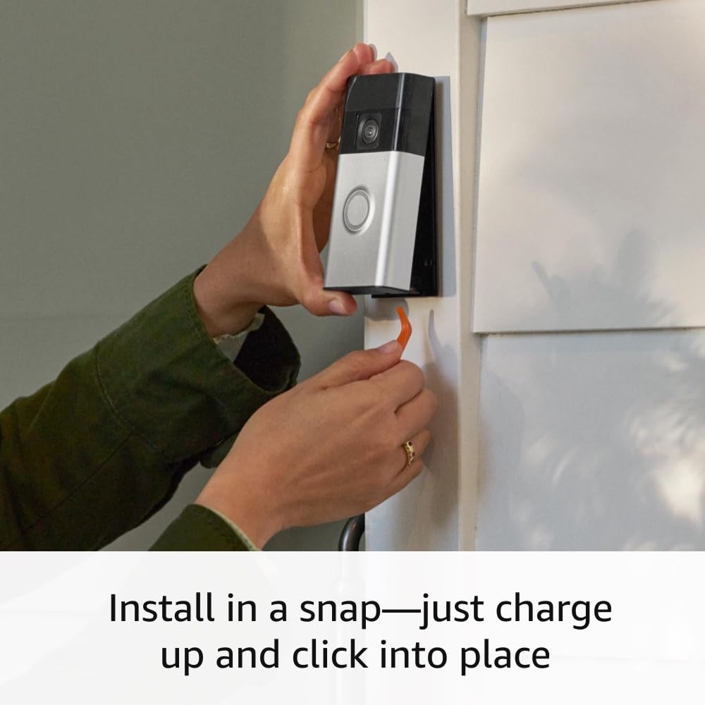 Ring Battery Video Doorbell & Pan-Tilt Indoor Security Camera (Black) - Wireless Smart Home Security System for Front Door Monitoring & Indoor Surveillance - Perfect for Home, Apartment, and Office Security