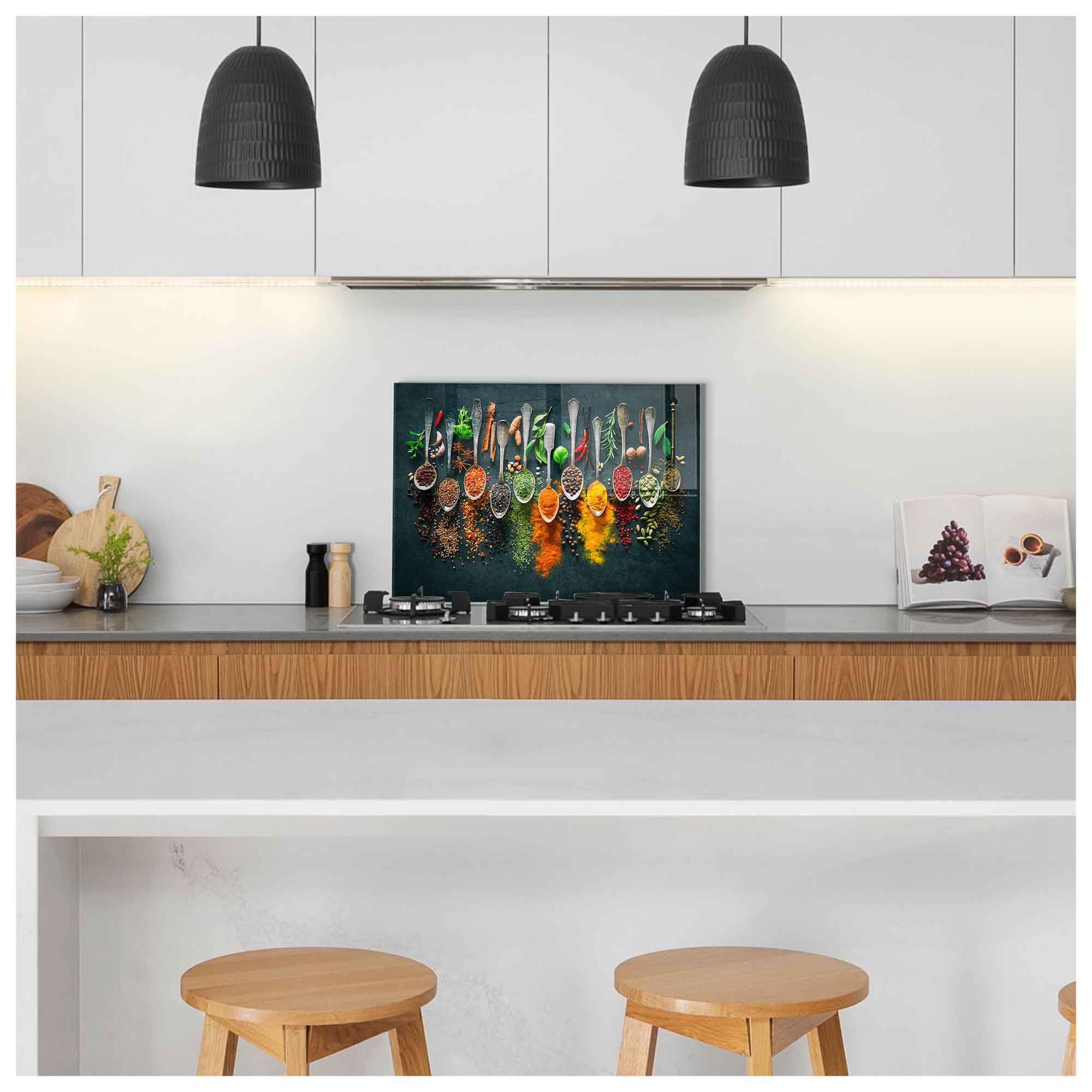 Tempered Glass Kitchen Backsplash - 20x30