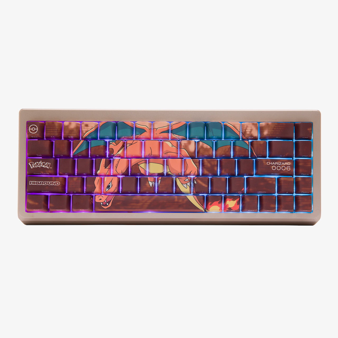 Pokémon + HG Summit 65 Keyboard 2.0 - Charizard Edition | Mechanical Gaming Keyboard for PC & Mac | Perfect for Gaming, Typing & Collectors