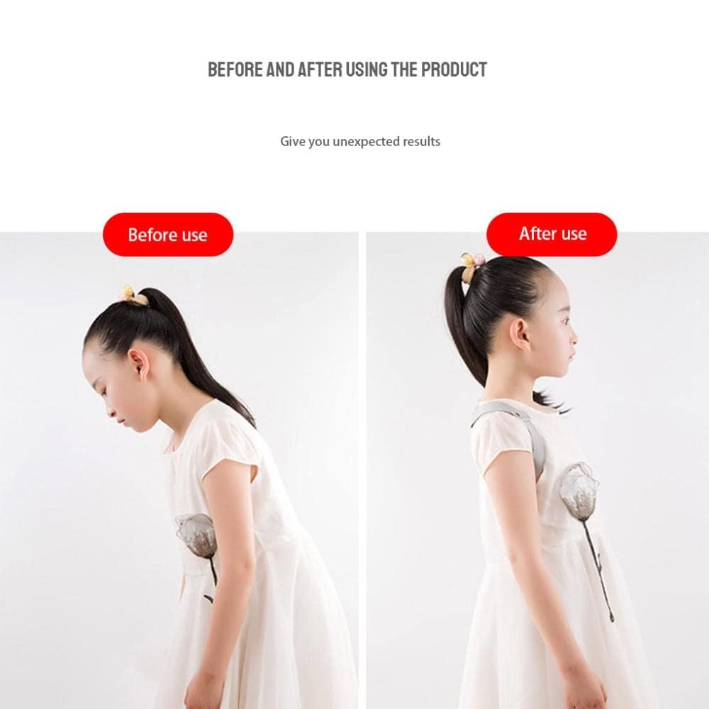 Adjustable Posture Corrector for Adults & Kids - Rechargeable Vibrating Back Strap with Alarm - Improve Posture & Reduce Back Pain - Perfect for Office Work, Gaming & Studying