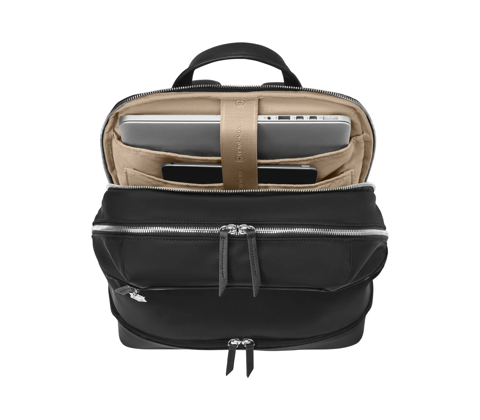 Victoria Signature Deluxe Backpack 15 Inch Laptop Backpack for Women & Men - Waterproof Travel Backpack with USB Charging Port, Anti-Theft Design - Perfect for Work, School, College & Business Travel (Black)