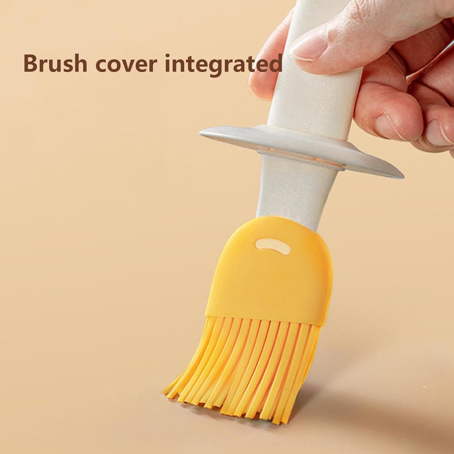 MR.JV 1-Piece Silicone Oil Dispenser Bottle with Basting Brush - Perfect for Cooking, Baking, BBQ, Air Frying - Ideal for Measuring Vinegar, Sauce & Oil (Multicolor) - Great for Kitchen, Grill & Food Prep