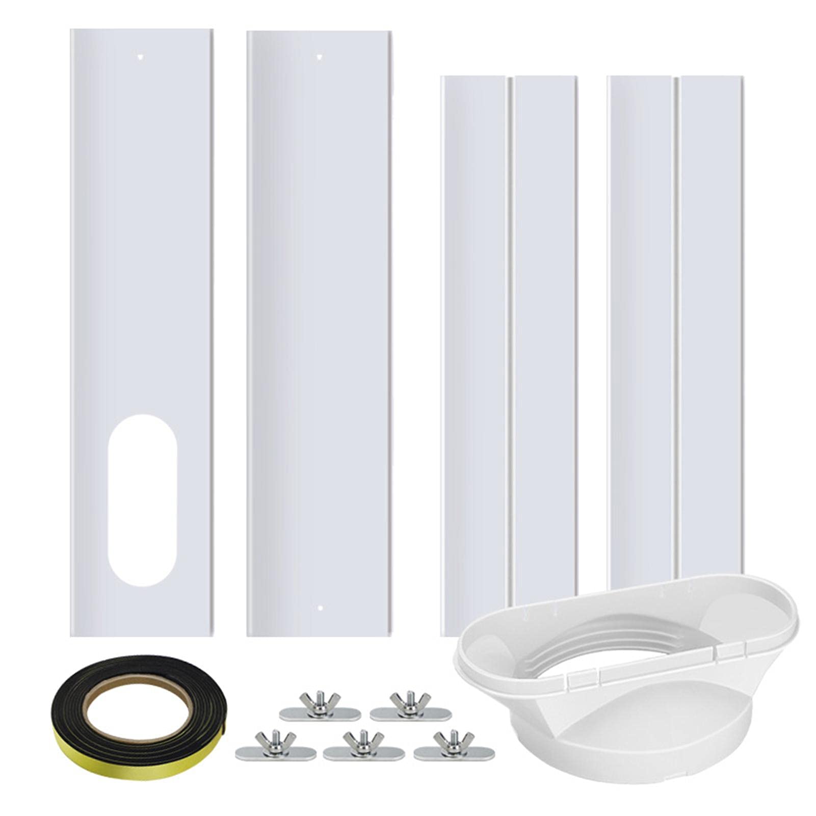 Portable Air Conditioner Baffle Kit - Adjustable Length Window Vent & Slide Plate Kit for AC Units - Perfect for Sliding Windows & Home Cooling Solutions