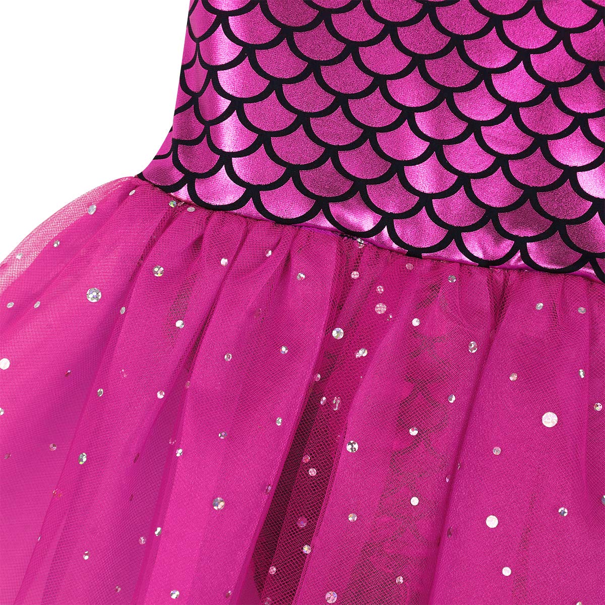 iEFiEL Baby Girls Sparkle Ballet Tutu Dress - Princess Party Outfit, Dance Costume & Halloween Mermaid Costume for Toddlers - Perfect for Birthday Parties, Dance Recitals & Dress-Up Play