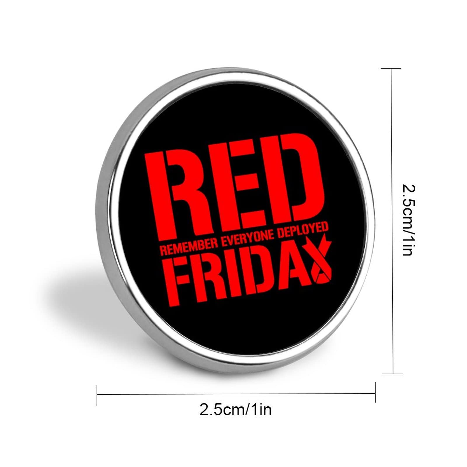 R.E.D Remember Everyone Deployed Military Support Badge - Aluminum Alloy Pinback Button for Hats, Jackets & Shirts - Funny Identity Pins for Veterans, Military Families & Supporters - Perfect for Red Fridays, Patriotic Events & Everyday Wear