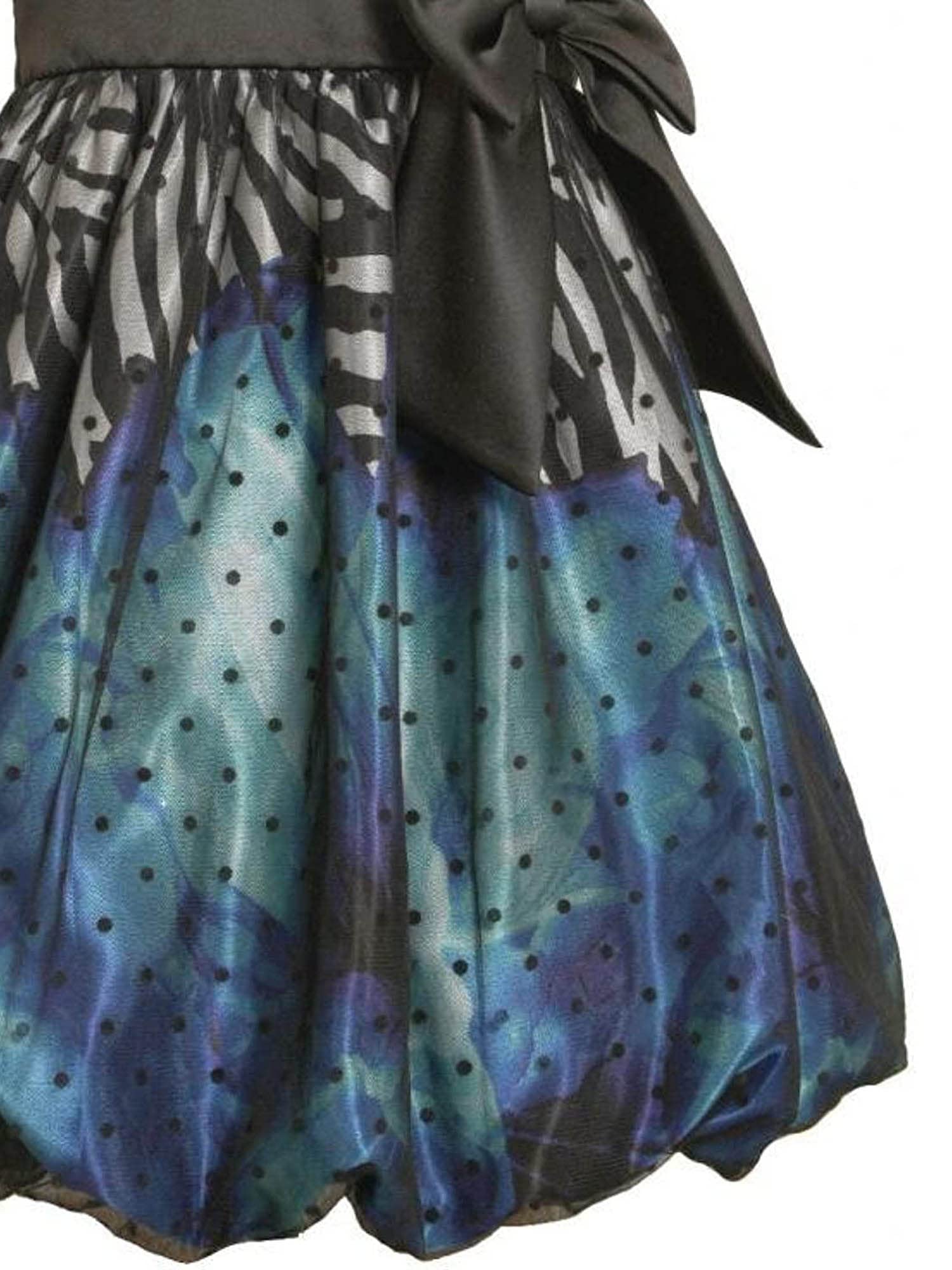 Bonnie Jean Girls' Zebra Floral Print Bubble Dress for Kids - Perfect for Birthday Parties, School Events & Special Occasions