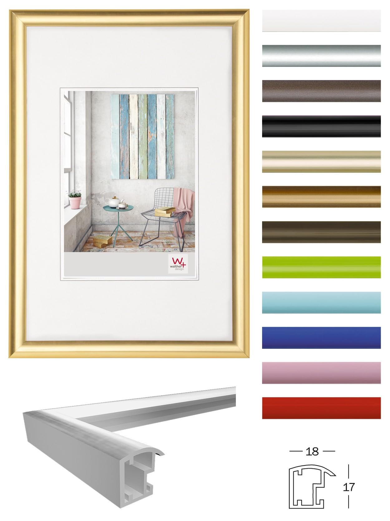 10 x 15 cm White Plastic Picture Frame - Trendy Modern Photo Display for Wall Decor, Tabletop, Office & Home (KP015W)