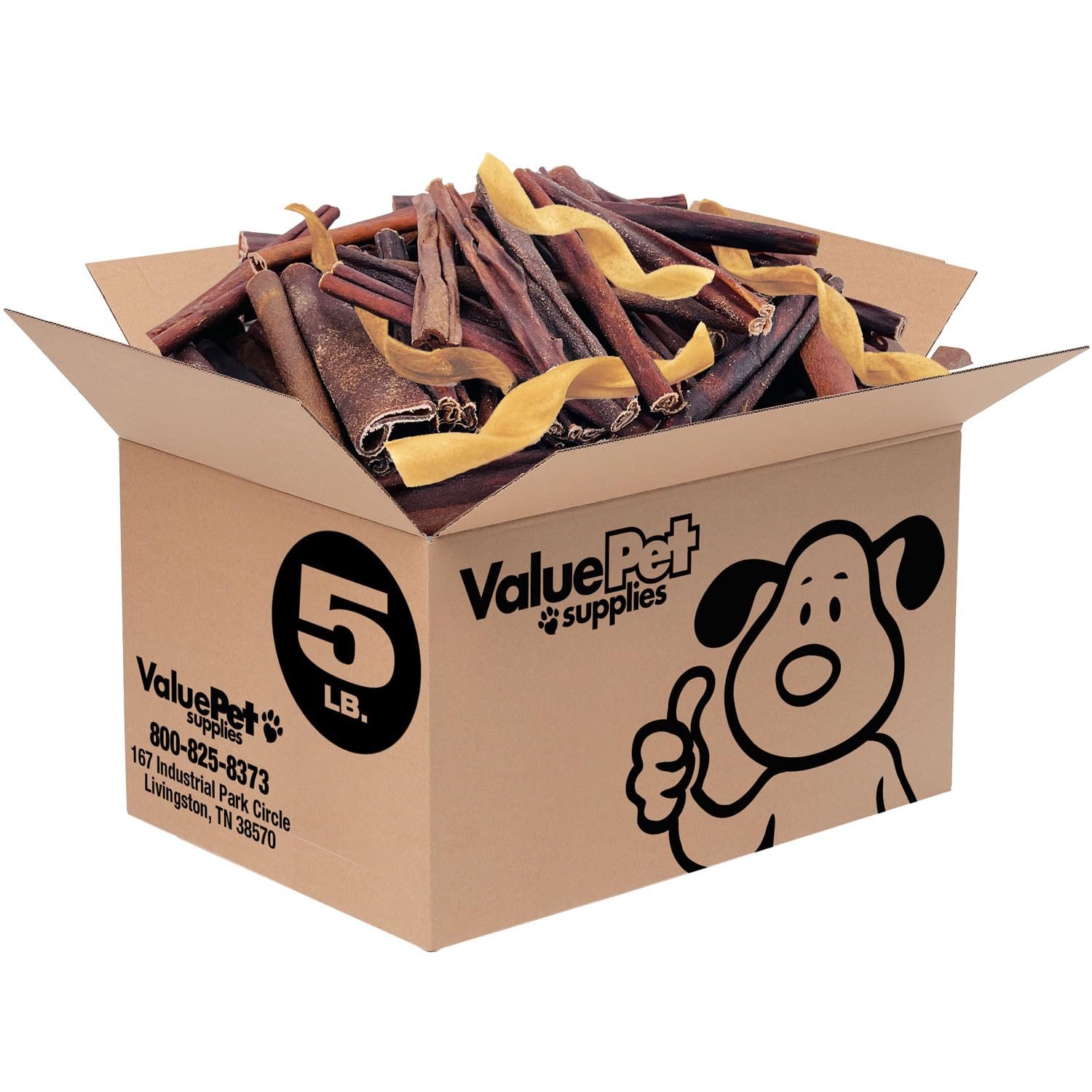 Premium ValueBull Collagen Sticks for Dogs - All-Natural, Single Ingredient Chew Treats | Healthy Alternative to Bully Sticks & Rawhide | Supports Hip & Joint Health, Skin & Coat | 5 lb Bulk Pack with Assorted Shapes & Sizes | Perfect for Training, Teething, and Long-Lasting Dental Chews